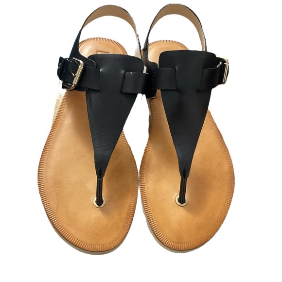 PIKOLINOS Flat Sandals Black Leather, NIB, size 8 (38 EU), $150 - Picture 1 of 7